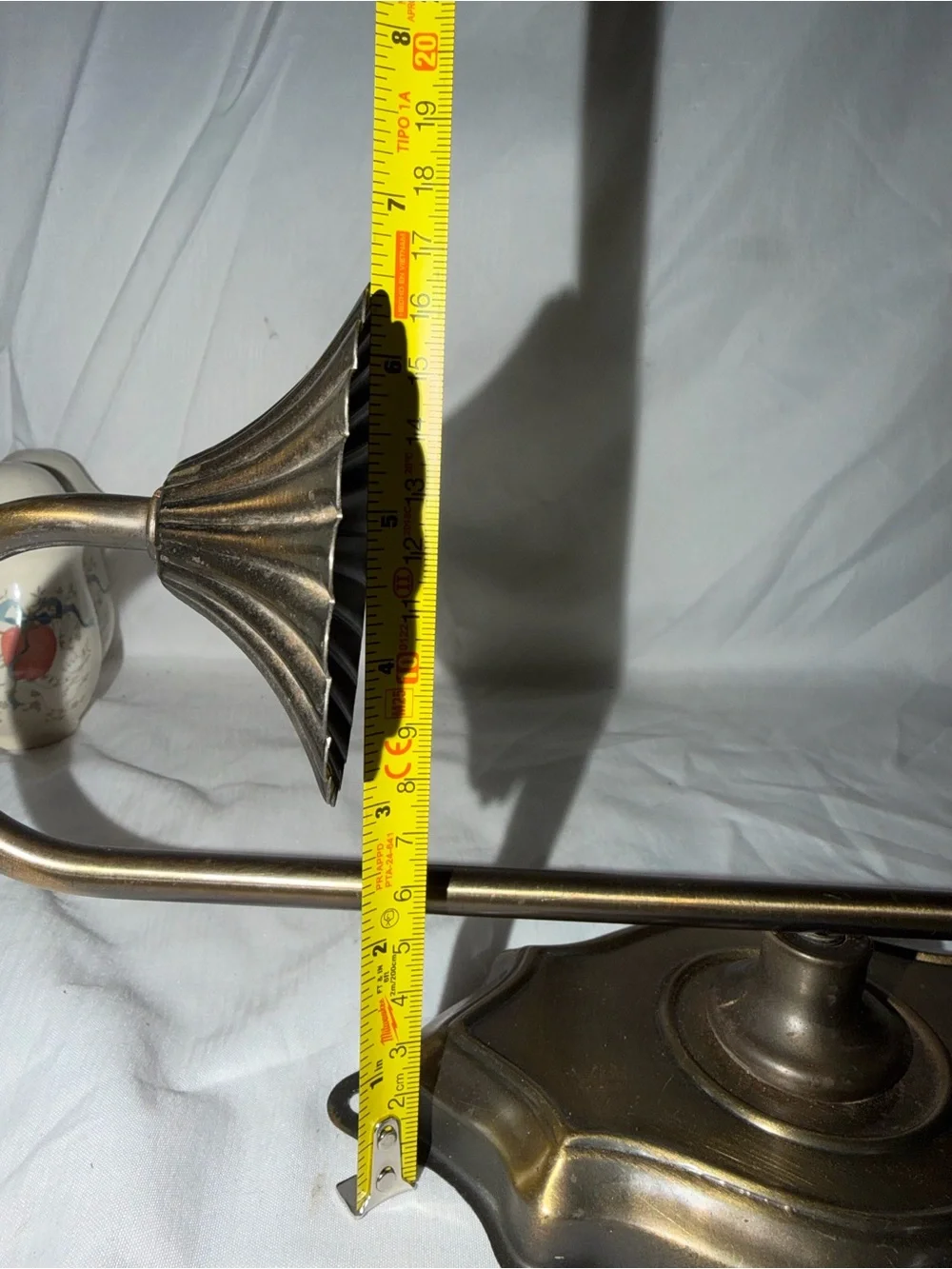 Vintage Homco Brass Single Taper Candle Wall Sconce